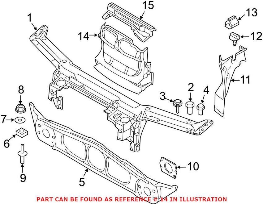 BMW Radiator Air Duct - Front 51717069470