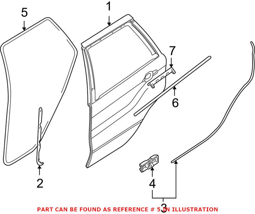 Door Seal - Rear (Black)