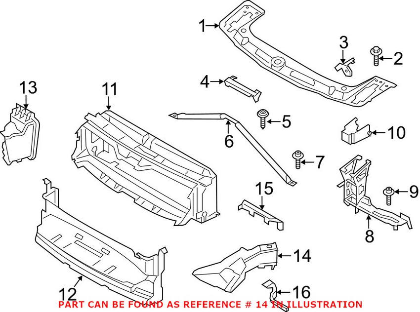 BMW Brake Air Duct - Front Driver Left 51747255417