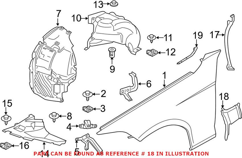 BMW Brake Air Duct - Front Driver Left 51747294821