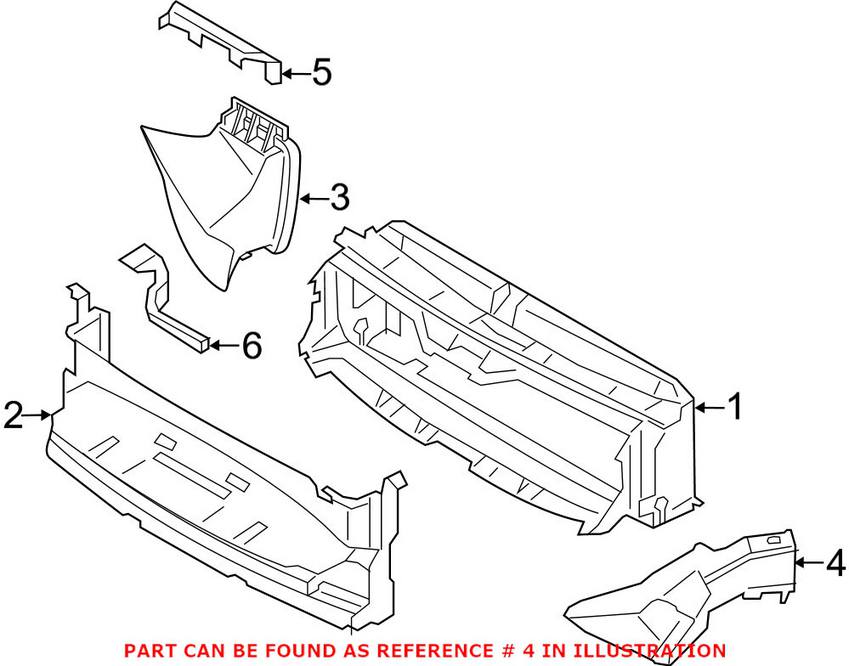 BMW Brake Air Duct - Front Passenger Right 51748054416