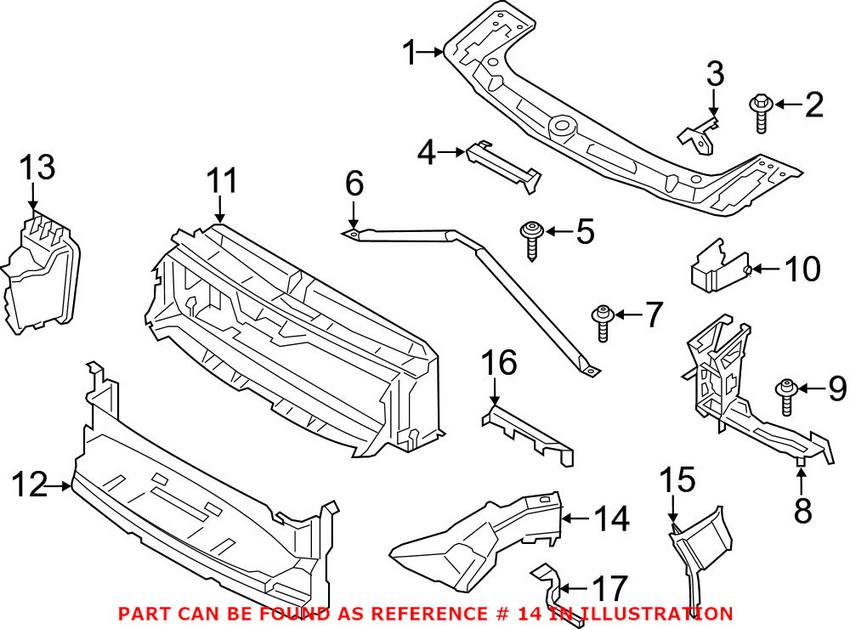 BMW Brake Air Duct - Front Driver Left 51748054529