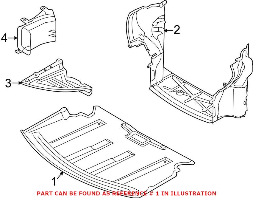 BMW Radiator Air Deflector - Upper 51757009723