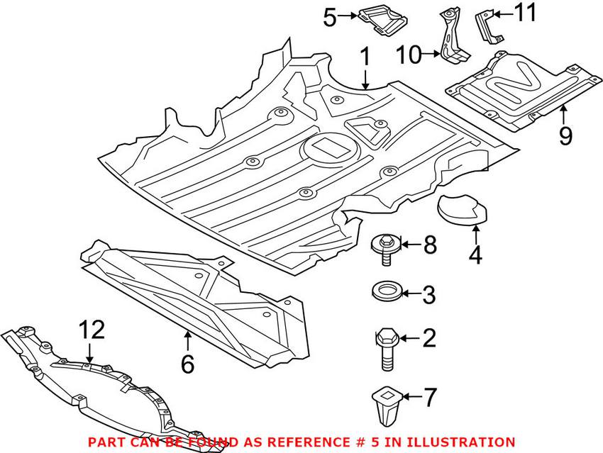 BMW Engine Compartment Cover 51757140983