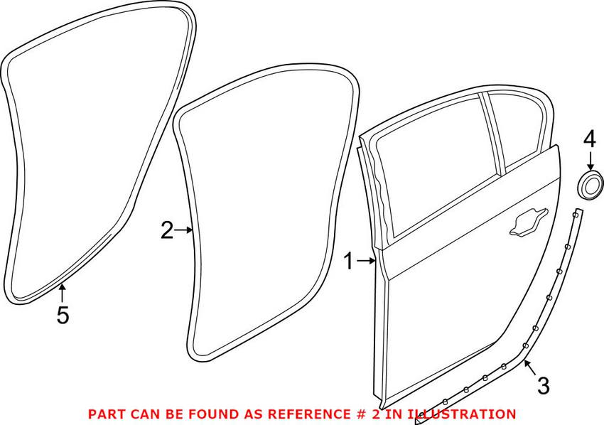 BMW Door Seal - Rear 51767182287