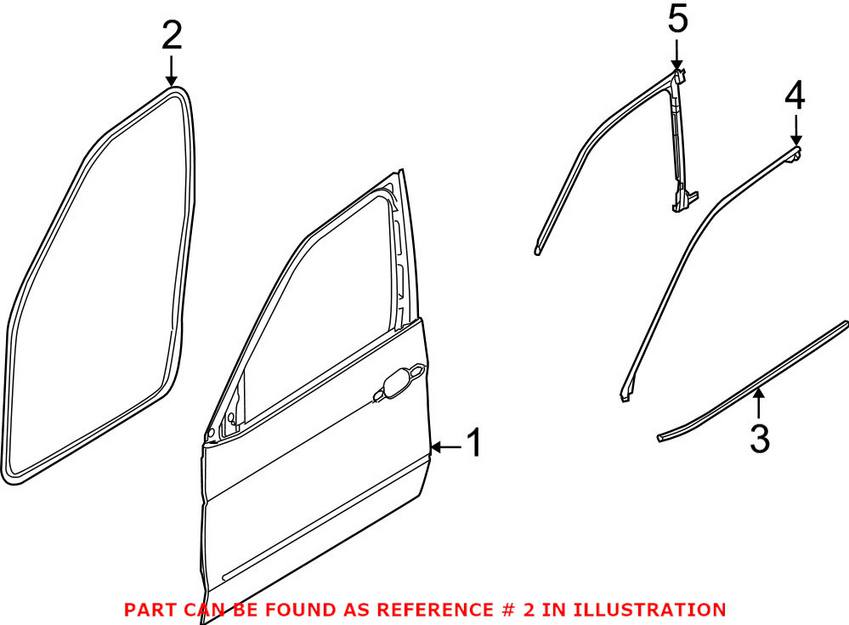 BMW Door Seal - Front 51767220381