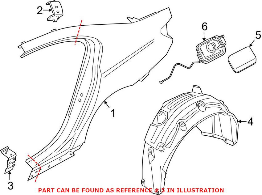 BMW Fuel Filler Door - Rear 51917358702