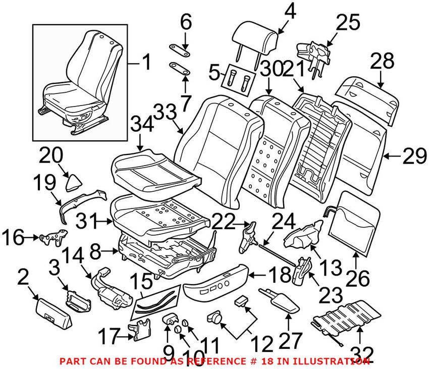 BMW Seat Lower Switch Cover Set (Beige) 52107058011