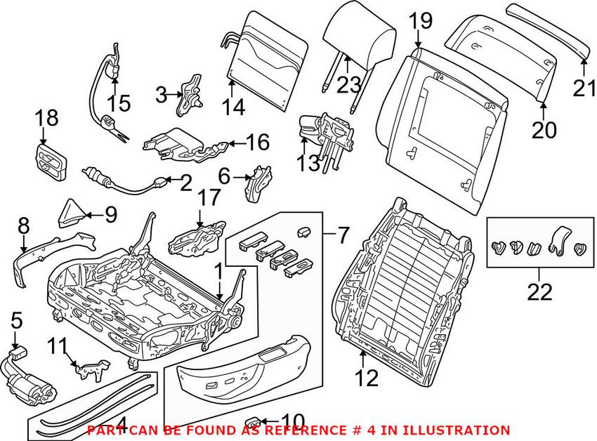 BMW Seat Adjustment Cable Set 52108157408