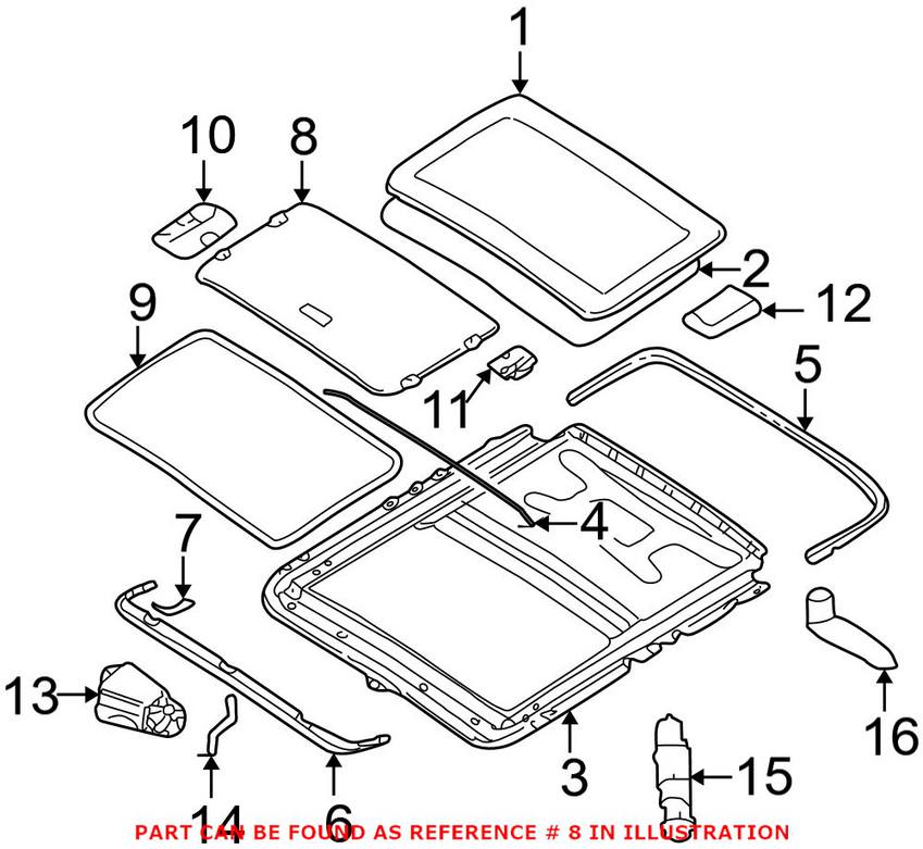 BMW Sunroof Shade 54137134541