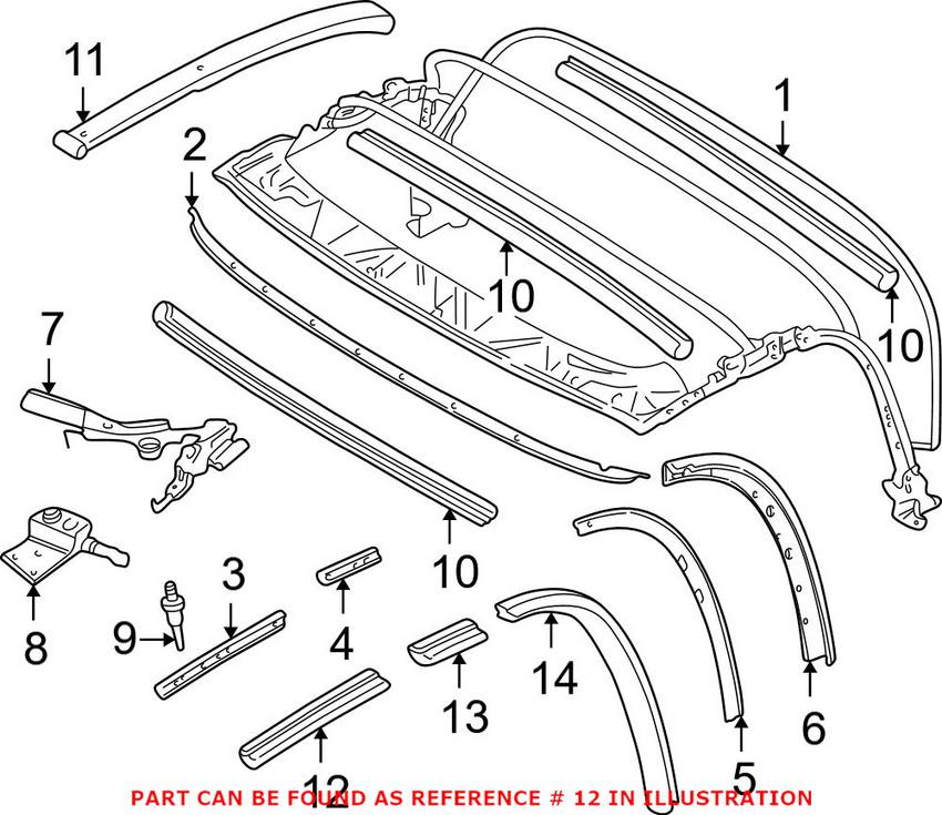 BMW Seal Window - Passenger Side Upper 54318397658