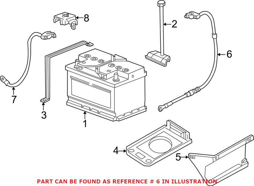 BMW Battery Cable (Positive) 61106910058