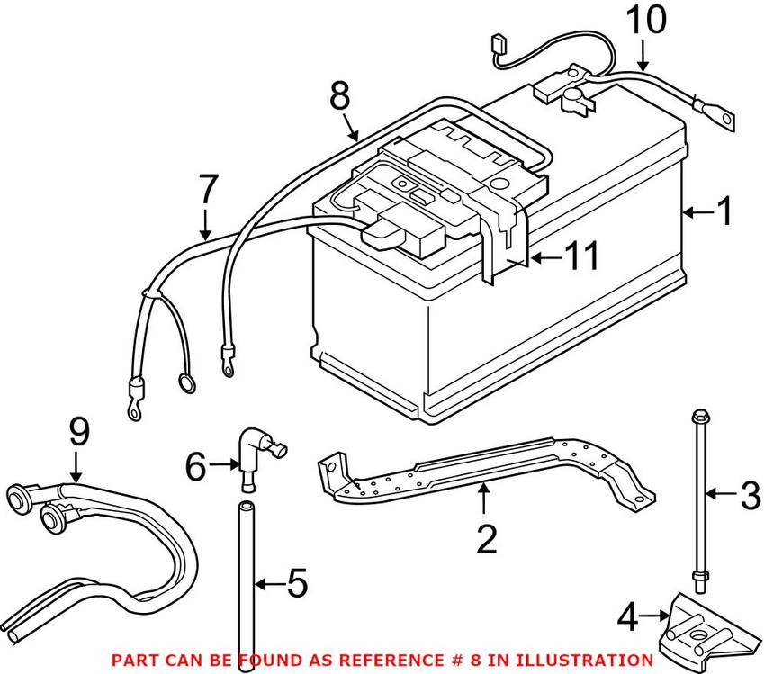 Battery Cable - Distribution Box to Battery Cable (Positive)