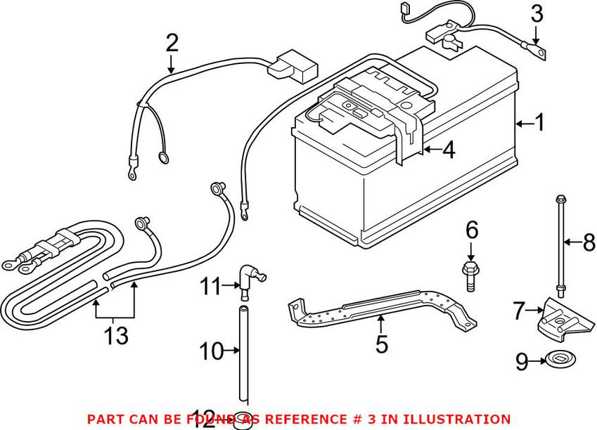 BMW Battery Cable (Negative) (w/ IBS) 61127616200