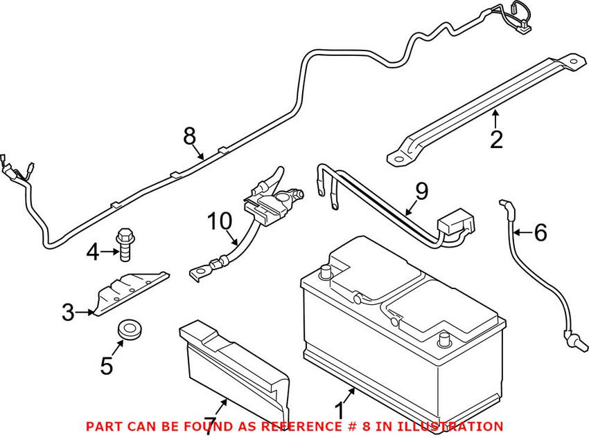 BMW Battery Cable 61129348763