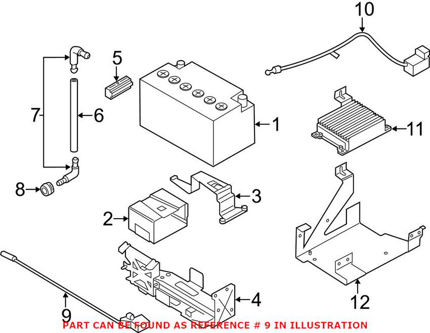 BMW Battery Cable (Negative) (w/ IBS) 61219302358