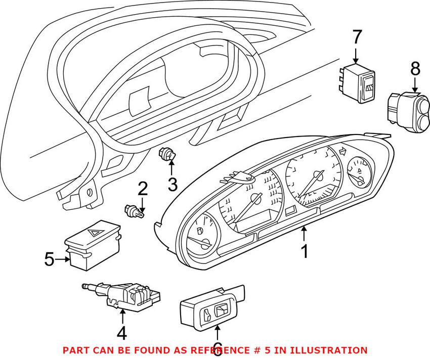 BMW Hazard Light Switch 61311374220