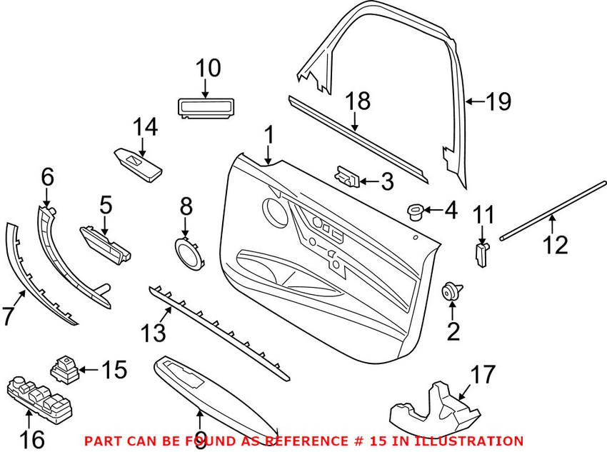 BMW Door Window Switch 61319208107