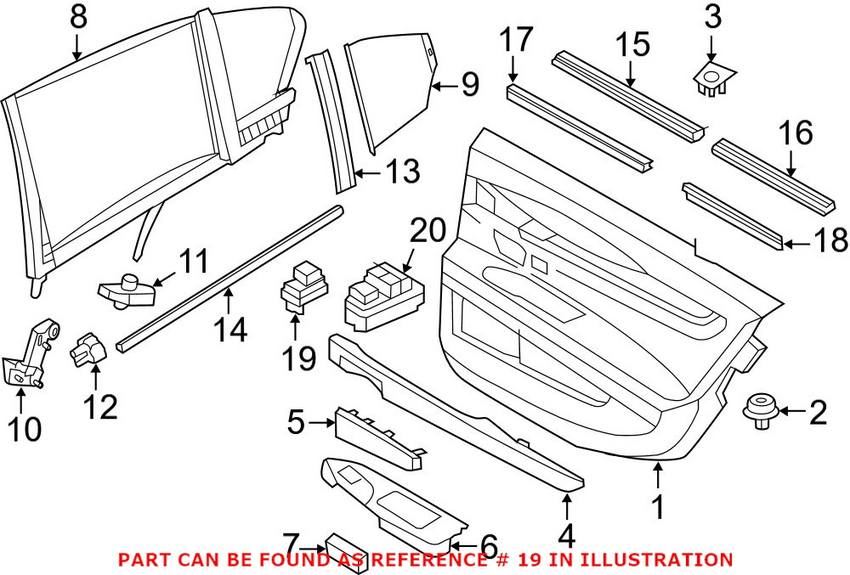 BMW Door Window Switch 61319241949