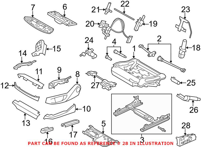 BMW Power Seat Switch = Front Driver Side 61319274891