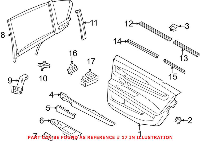 BMW Door Window Switch - Rear 61319352183