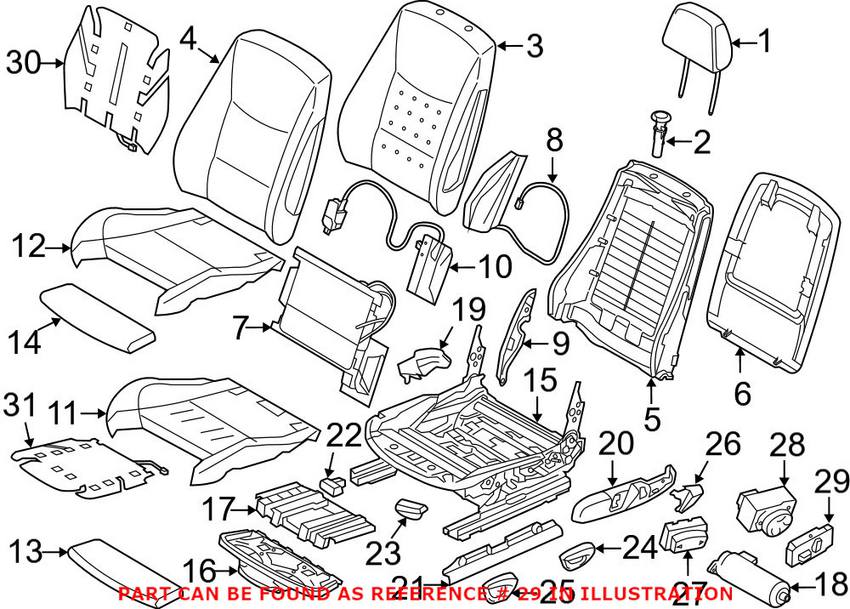 BMW Power Seat Switch = Front Driver Side 61319359831