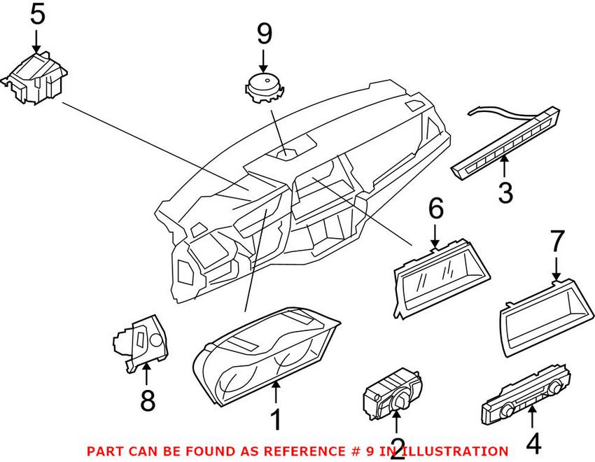 BMW Rain/light/solar And Condensation Sensor 61359254025