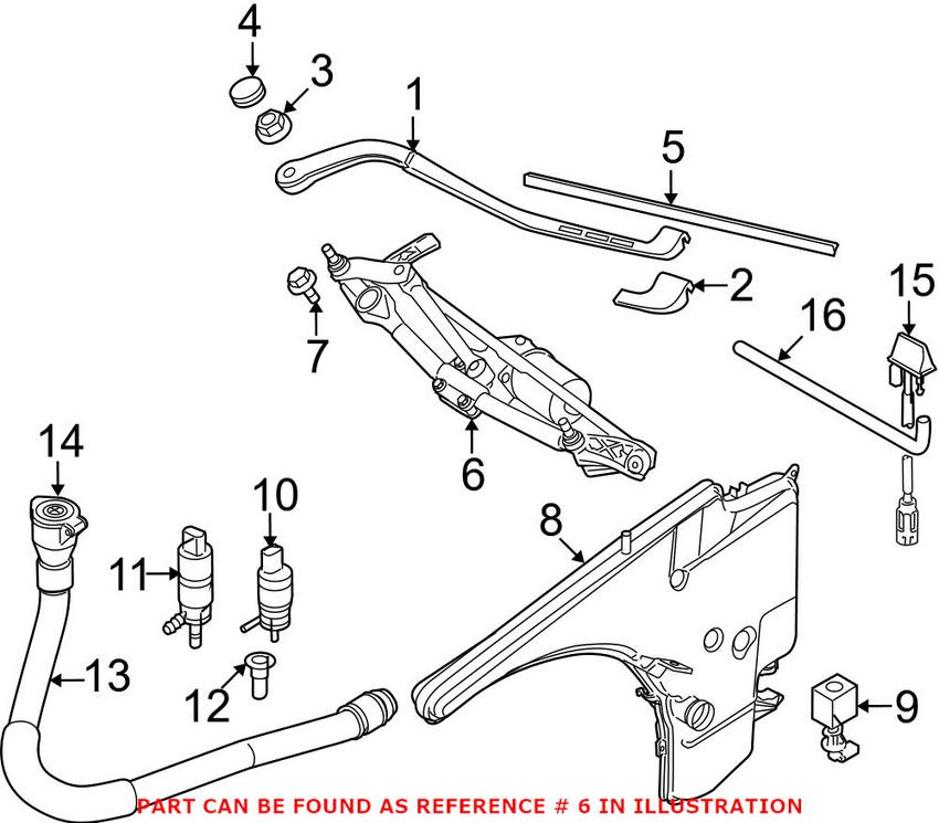 BMW Windshield Wiper Linkage 61617161711