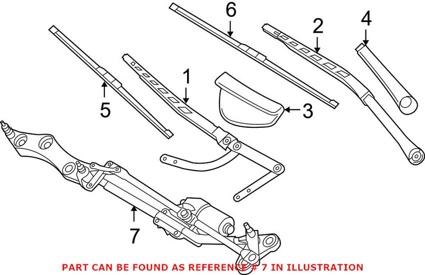 BMW Windshield Wiper Linkage 61617194029