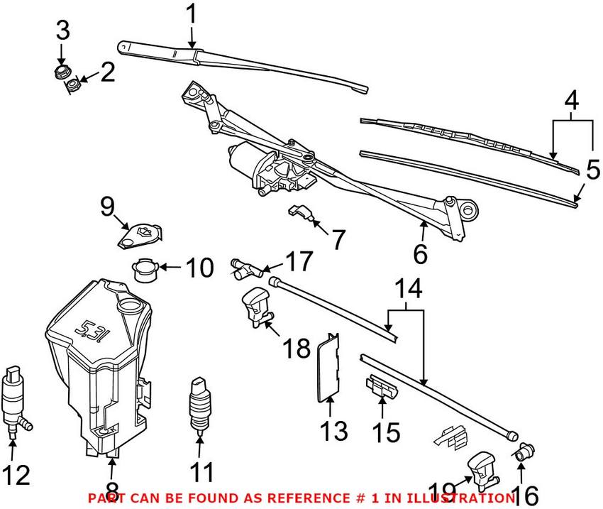 Windshield Wiper Arm - Driver Side