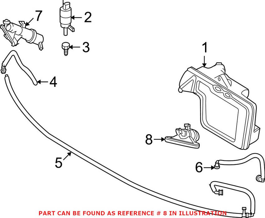 BMW Headlight Washer Nozzle - Driver Side 61677038415