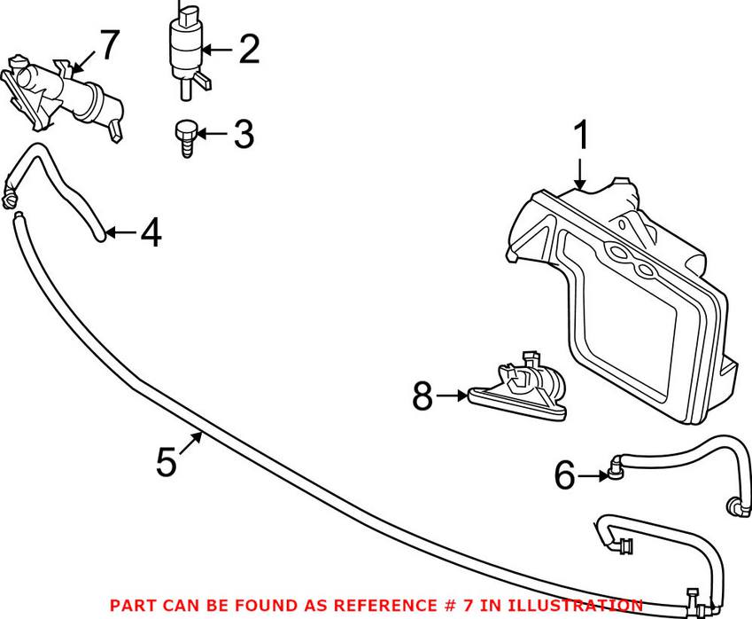 BMW Headlight Washer Nozzle - Passenger Side 61677038416