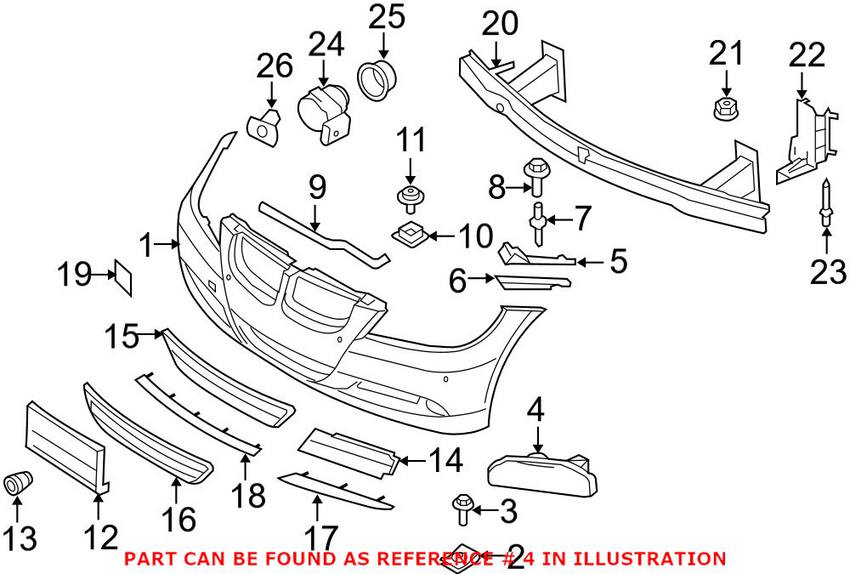 BMW Spray Nozzle Cover (Un-painted) 61678031308