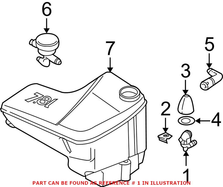 BMW Spray Nozzle - Driver Side 61678252743