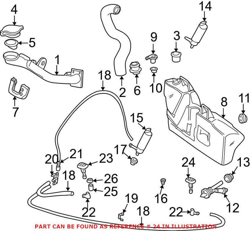 BMW Headlight Washer Nozzle - Driver Side (Chrome) 61678352895