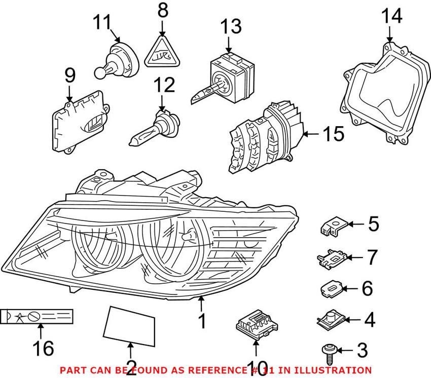 BMW Headlight Motor - Front 63117046049