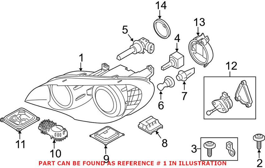 BMW Headlight Assembly - Driver Side (Xenon) (Adaptive) 63117289001