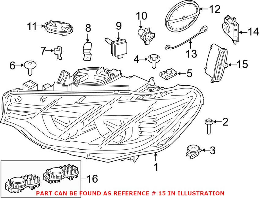 BMW High Intensity Discharge Headlight Control Module - Front 63117316187