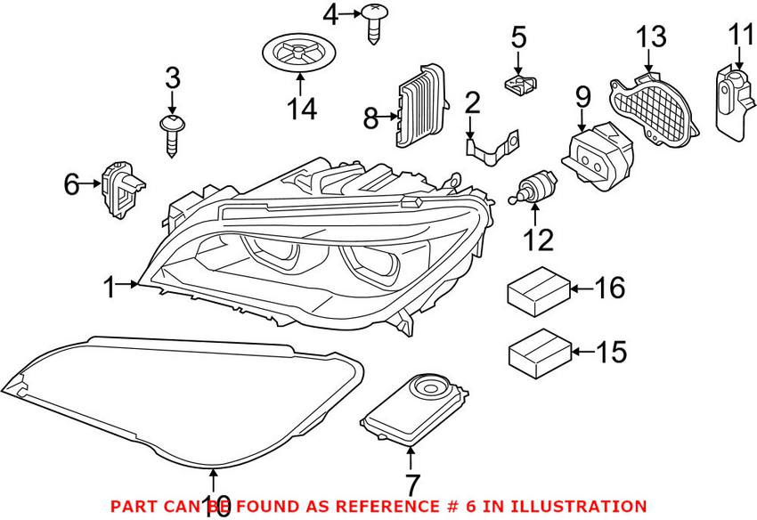 BMW High Intensity Discharge Headlight Control Module - Front Driver Left 63117339023