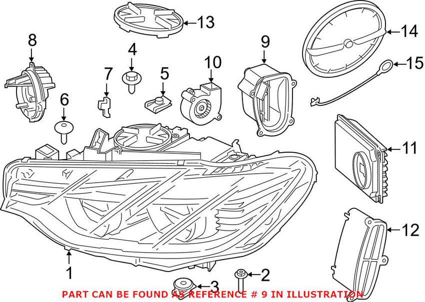 BMW Turn Signal Light Assembly - Front Driver Left 63117379839