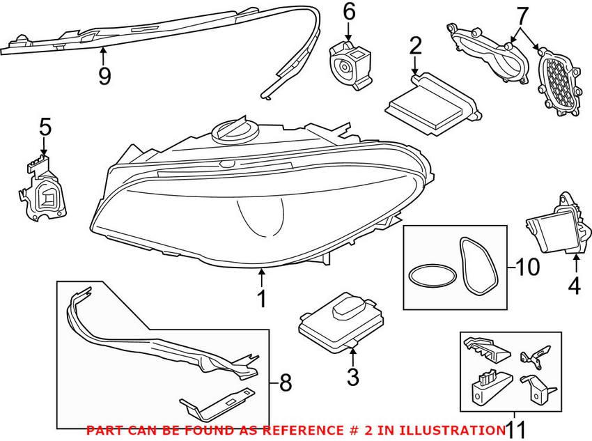 BMW High Intensity Discharge Headlight Control Module - Front 63117440878