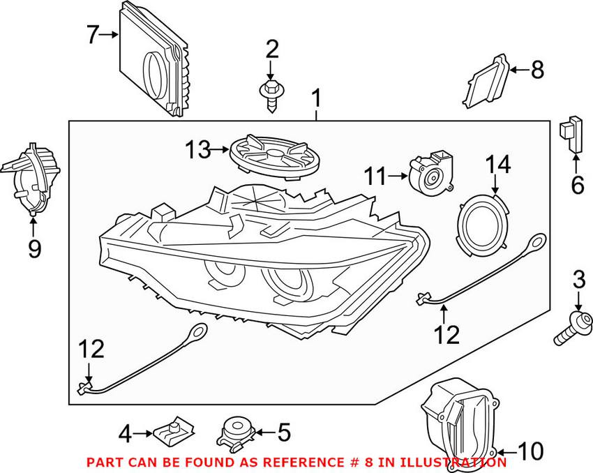 BMW High Intensity Discharge Headlight Control Module - Front 63117440881