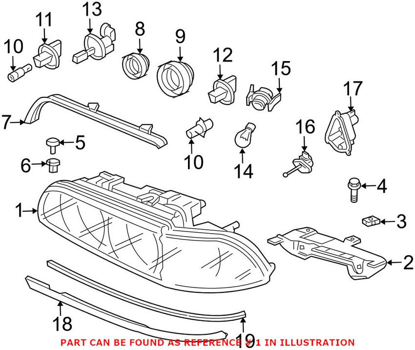 Headlight Assembly - Driver Side (Halogen) (w/ Clear Turnsignal)