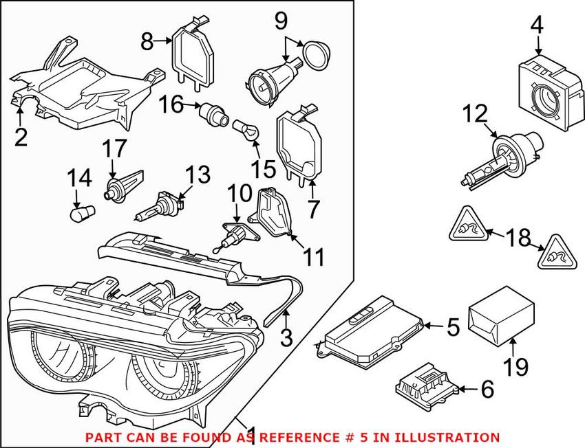 BMW Headlight Ballast (Xenon) 63126907488