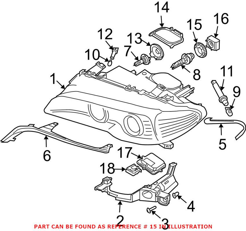 BMW Mini Headlight Igniter Retainer Ring 63126934755