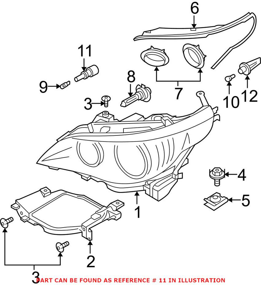 BMW Parking Light Bulb Socket 63127187952