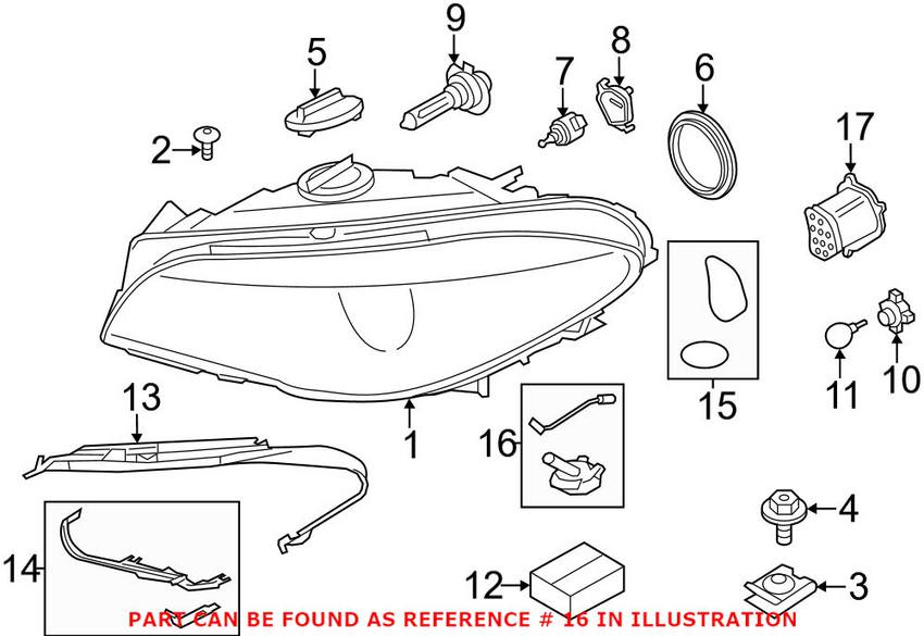 BMW High Intensity Discharge (HID) Headlight Control Module 63127262731