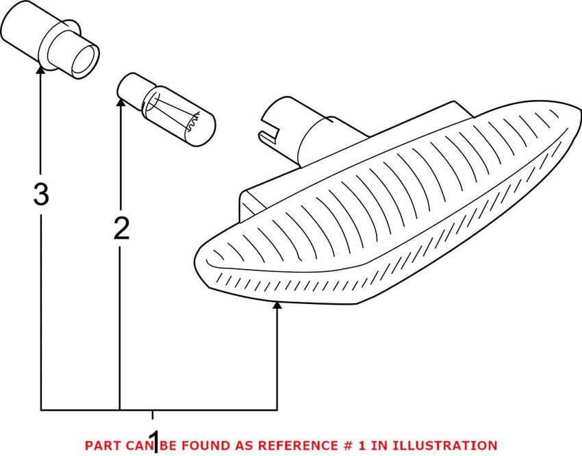 BMW Side Marker Assembly - Front Passenger Side 63137165742