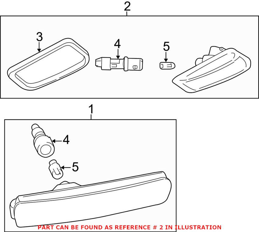 BMW Turnsignal - Front Passenger Side Fender (Amber) 63138389536