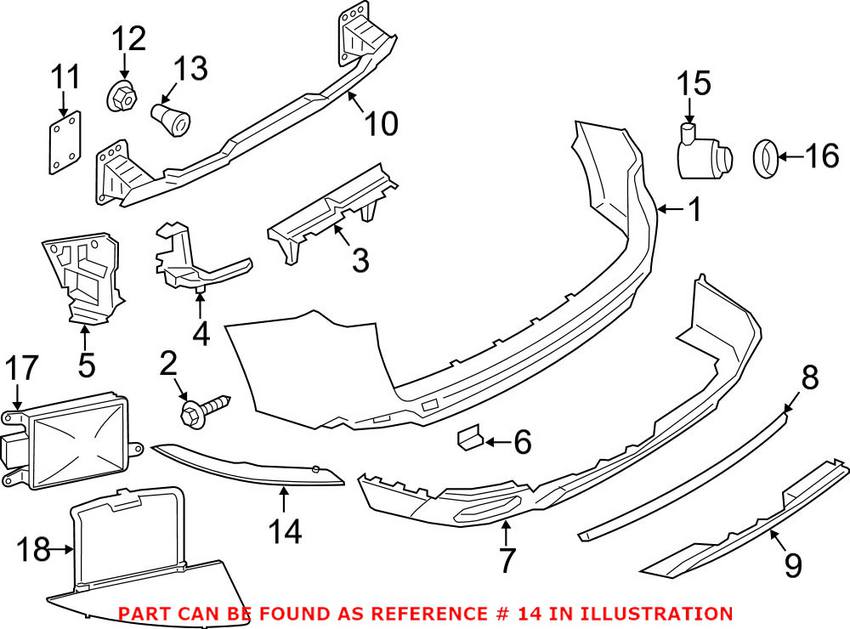 BMW Bumper Reflector - Rear Driver Side 63147290091